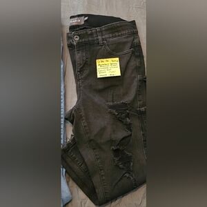 Torrid Premium BOMBSHELL Black Distressed Skinny Jeans